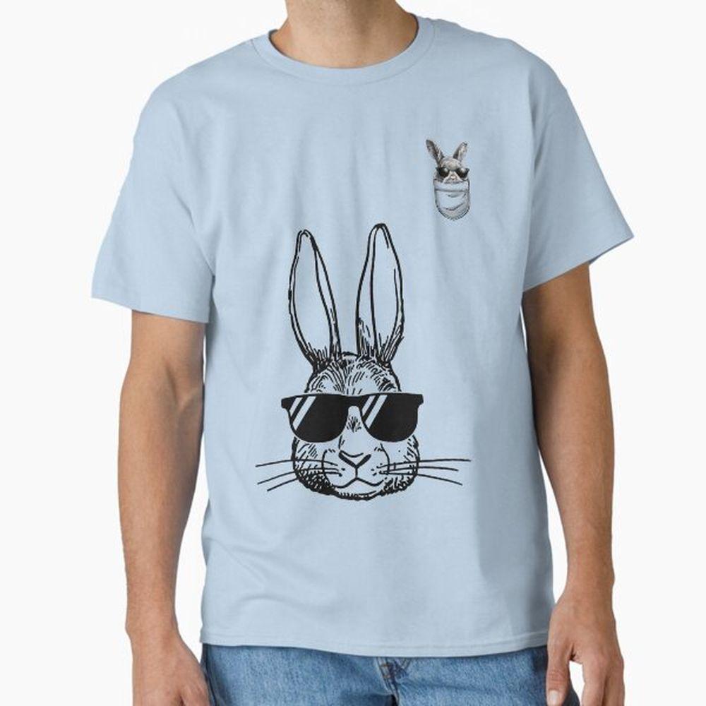 Bunny Happy Easter For Boys Bunny Pocket Kids Easter Awesome Shirt Bunny Happy Easter For Boys Bunny Pocket Kids Easter Awesome Shirt
